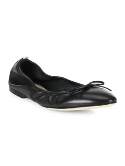 Shop Sjp By Sarah Jessica Parker Gelsey Leather Ballet Flats In Black