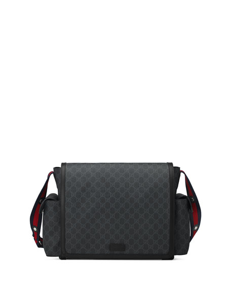 Gucci Basic Gg Supreme Canvas Diaper Bag, Black, Black | ModeSens