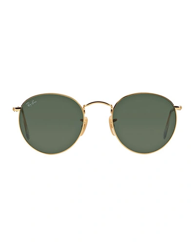 Shop Ray Ban Men's Round Metal Sunglasses, Green