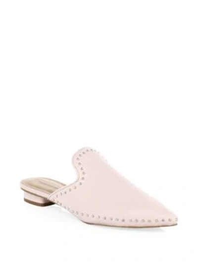Shop Rebecca Minkoff Chamille Studded Mule In Millennial Pink