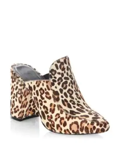 Shop Joie Landri Leopard-print Mules In Brown