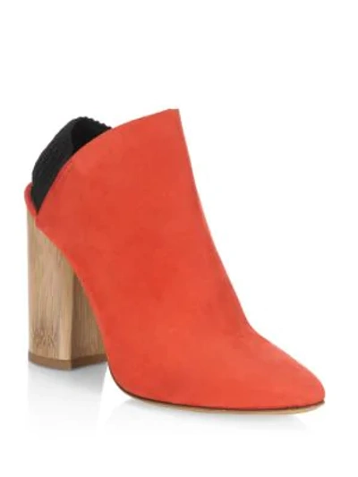 Shop 3.1 Phillip Lim / フィリップ リム Drum Suede Slingback Ankle Boots In Amaranth