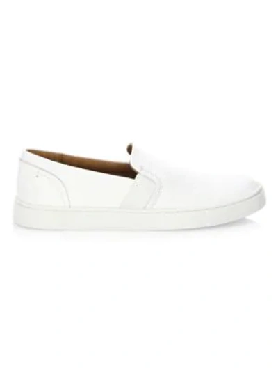 Shop Frye Ivy Slip-on Leather Sneakers In White
