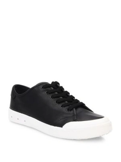 Shop Rag & Bone Standard Issue Leather Sneakers In Black