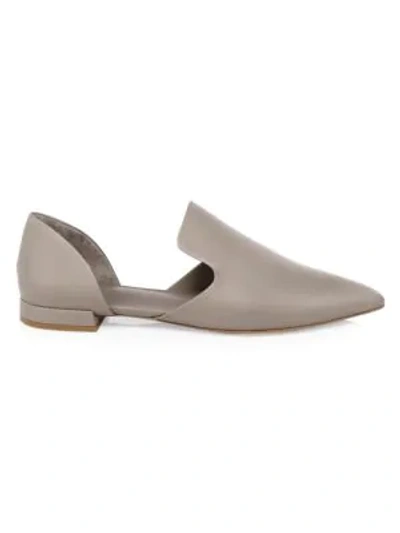 Shop Vince Damris Leather Flats In Clay