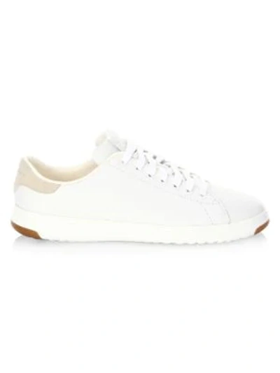 Shop Cole Haan Grandpro Leather Sneakers In Optic White