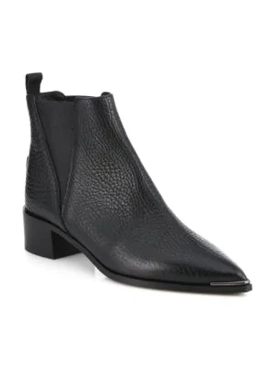 Shop Acne Studios Women's Jensen Leather Ankle Boots In Black
