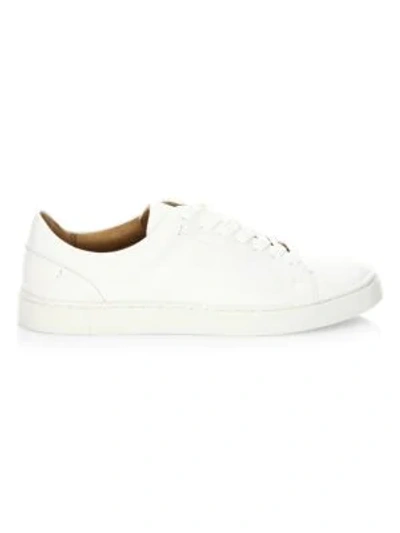 Shop Frye Ivy Leather Sneakers In White