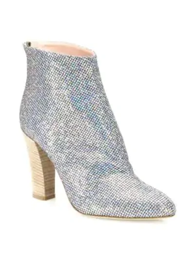 Shop Sjp By Sarah Jessica Parker Women's Minnie Glitter Ankle Boots In Silver