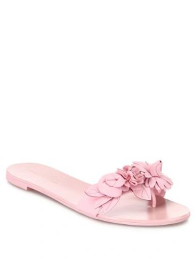 Shop Sophia Webster Lilico Leather Slides In Pink