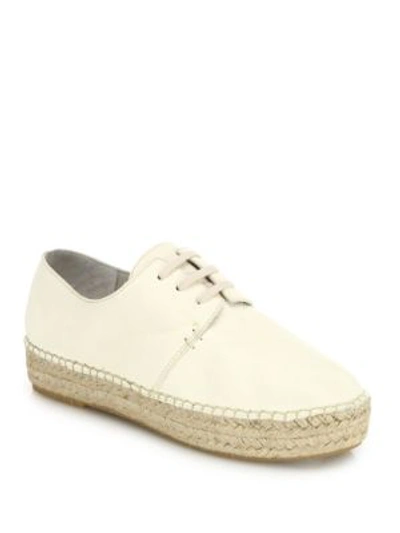 Shop Vince Cynthia Leather Espadrille Sneakers In Cream