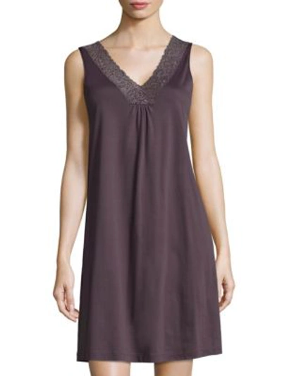 Shop Hanro Moments Tank Gown In Mauve