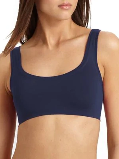 Shop Hanro Women's Touch Feeling Crop Top In Midnight