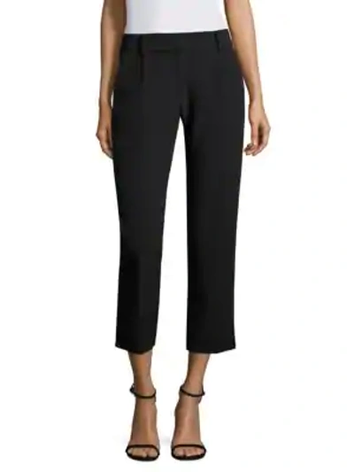 Shop Milly Nicole Italian Cady Trousers In Black