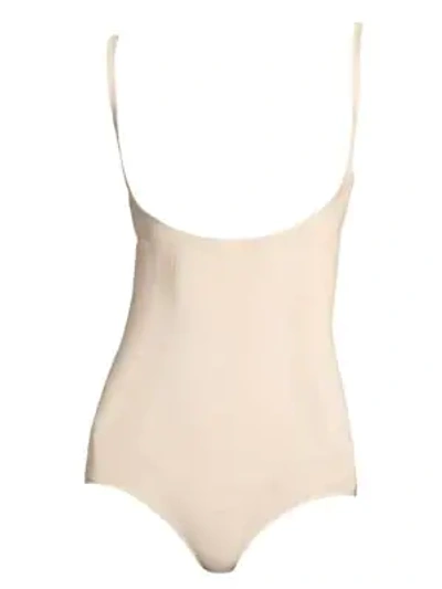 Shop Spanx Women's Oncore Open-bust Bodysuit In Soft Nude