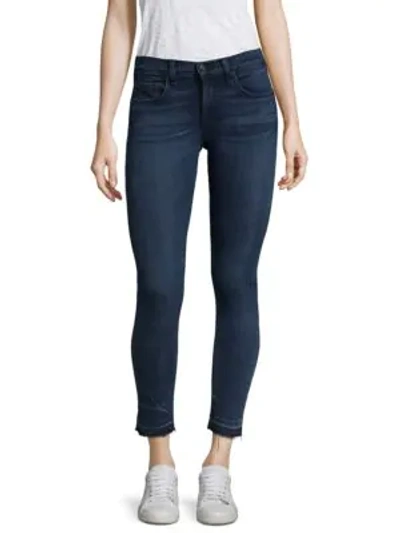 Shop Rag & Bone Washed Mid-rise Skinny Cropped Jeans In Alembic