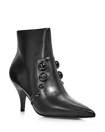 Shop Tory Burch Women's Georgina Pointed Toe Studded Booties In Perfect Black