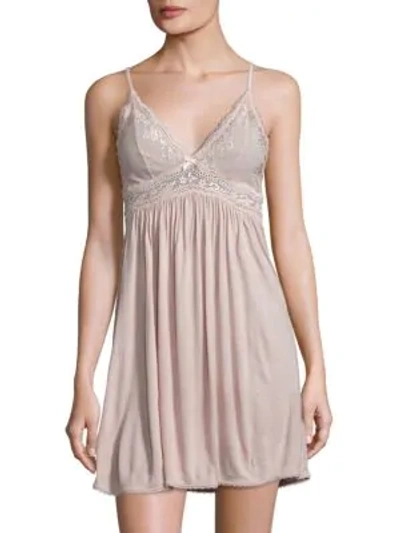 Shop Eberjey Colette Chemise In Pink Clay