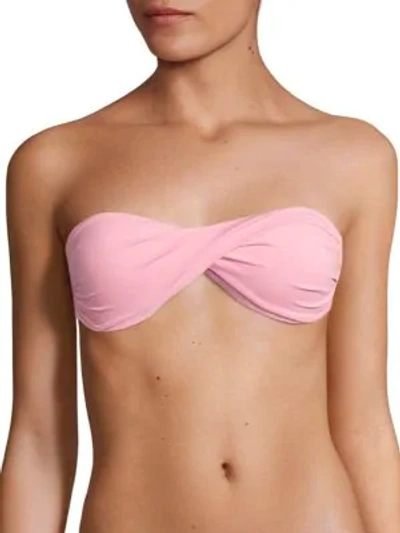 Shop Melissa Odabash Martinique Bandeau Bikini Top In Rose