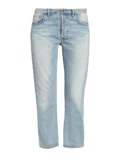 Shop The Row Essentials Ashland Cropped Straight-leg Jeans In Blue