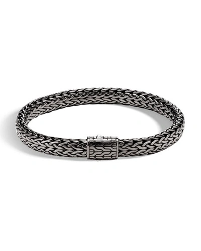 Shop John Hardy Men's Rhodium-plated Classic Chain Bracelet In Black