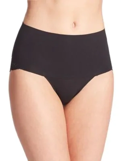 Shop Spanx Women's Undie-tectable Lace Cheeky Panties In Black