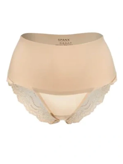 Shop Spanx Women's Undie-tectable Lace Cheeky Panties In Soft Nude