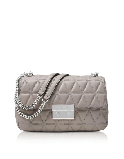 Shop Michael Kors Sloan Large Quilted-leather Shoulder Bag In Pearl