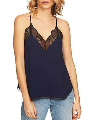 Shop 1.state Lace-trimmed Camisole Top In Blue Night