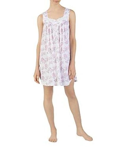 Shop Eileen West Sleeveless Short Chemise In White/floral