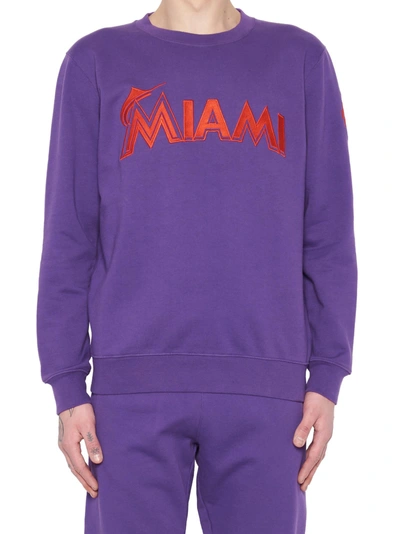 Shop Marcelo Burlon County Of Milan 'miami Pals' Sweatshirt In Purple