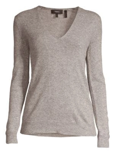 Shop Theory Women's Adrianna Cashmere V-neck Sweater In Husky