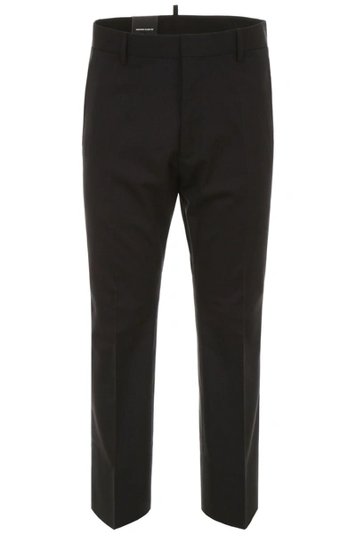 Shop Dsquared2 Cropped Flare Trousers In Black (black)