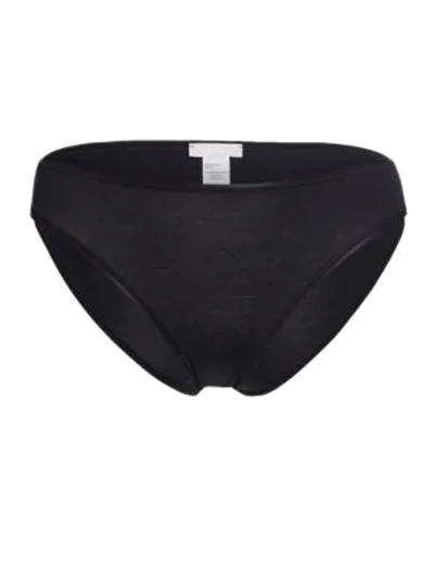 Shop Hanro Cotton Sensation Bikini Briefs In Black