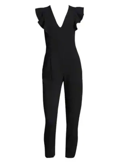 Shop Black Halo Deklyn V-neck Jumpsuit In Black