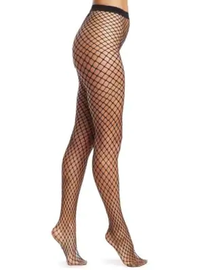 Shop Wolford Women's Tina Summer Net Tights In Black