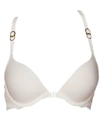 Shop Stella Mccartney Stella Smooth & Lace Racerback Bra In Light Rose