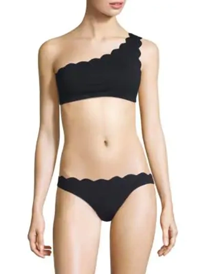 Shop Marysia Women's One-shoulder Santa Barbara Bikini Top In Black