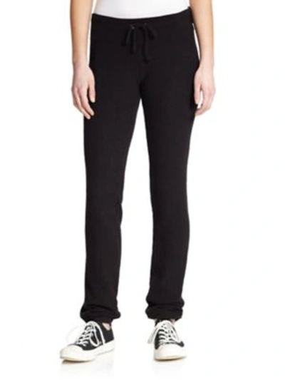 Shop Wildfox Drawstring Elastic-cuff Sweatpants In Black
