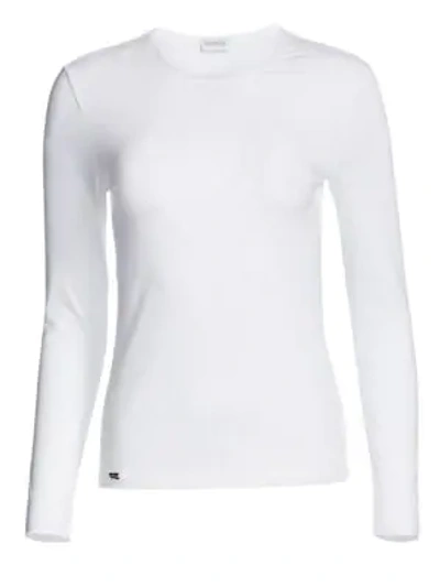 Shop La Perla New Project Long-sleeve Tee In White