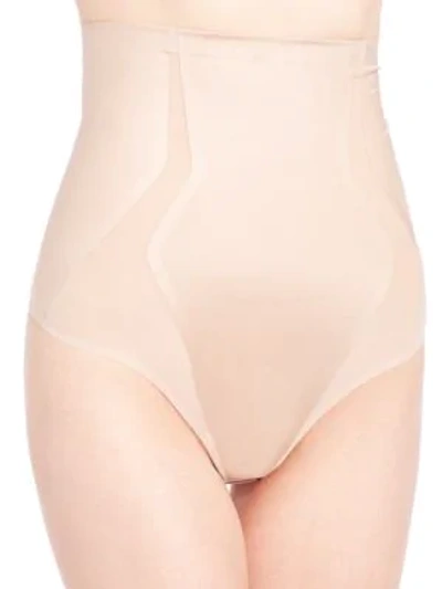 Shop Spanx Women's Haute Contour High-waist Thong In Soft Nude