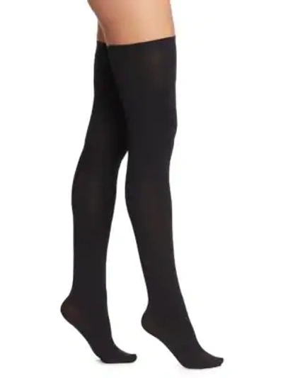 Shop Wolford Fatal Stay-up 80 Thigh-highs In Black