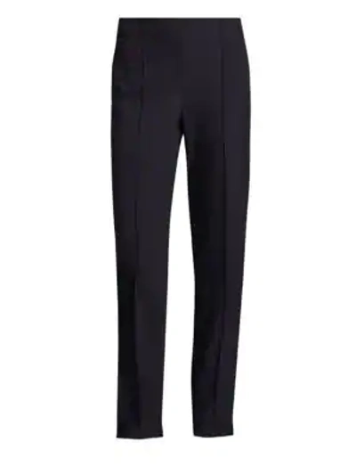 Shop Escada Tuska Cropped Techno Pants In Navy