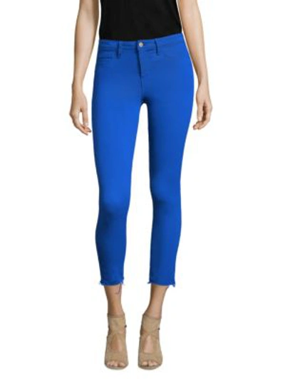 Shop L Agence Margot High-rise Crop Skinny Jeans In Princess Blue