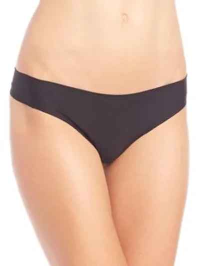 Shop Commando Butter Mid-rise Thong In Midnight