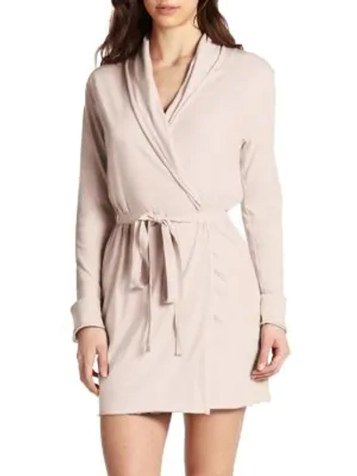 Shop Skin Women's Wrap Robe In Pearl Pink