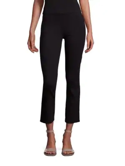 Shop Tory Burch Stacey Cropped Flared Pants In Black