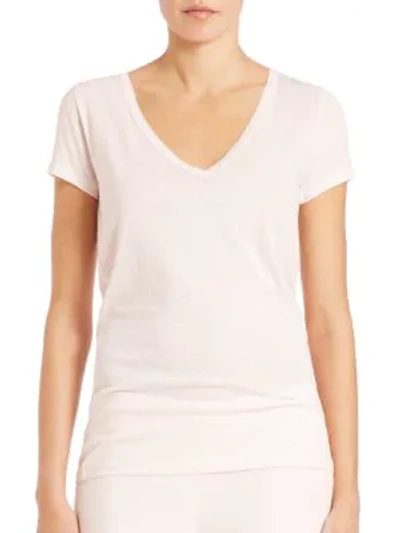 Shop Skin Women's Easy V-neck Tee In Pearl Pink