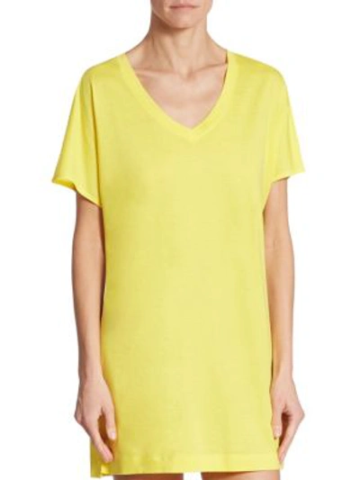 Shop Hanro Laura Sleepshirt In Vivid Yellow