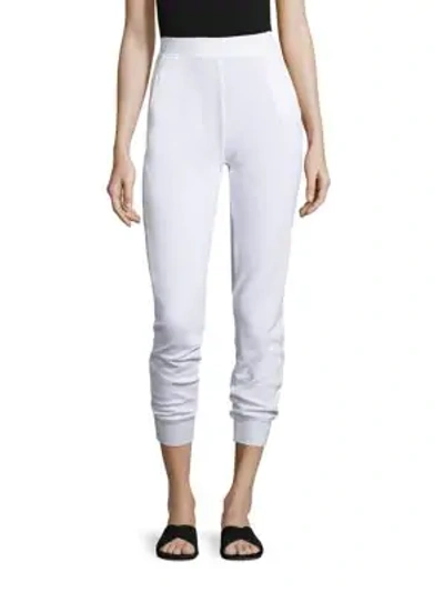 Shop Atm Anthony Thomas Melillo Slim-fit Sweatpants In White
